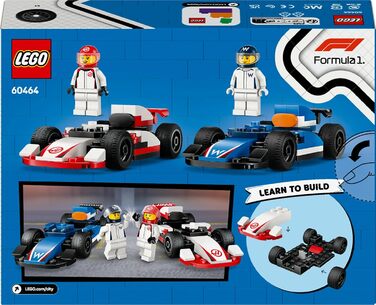 Конструктор LEGO City Боліди F1 Williams Racing та Haas F1, 92 деталі