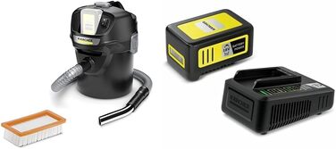 Акумуляторний пилосос для прибирання золи та сухого сміття Krcher AD 2 Akku 18 В ідеально підходить для чищення камінів та пелетни