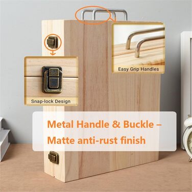 Рівневий органайзер для ефірних олій з масиву дерева з 72 відділеннями та ремінцем - коробка для зберігання з шухлядою, підставка для флаконів об&39ємом 5-15 мл, ароматичних олій, лаку для нігтів, косметики, губної помади, дерев&39яний, 72 відділення, 2-