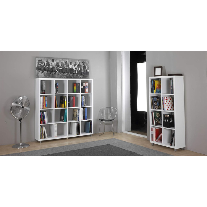 Комплект шафи Kubox - полиця, 8 відділень, білий