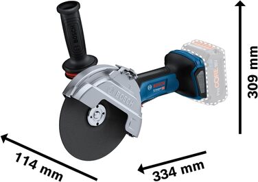 Акумуляторна кутова шліфувальна машина Bosch Professional BITURBO GWS 18V-180 P (диск Ø 180 мм, глибина різання 230 мм, захисний в