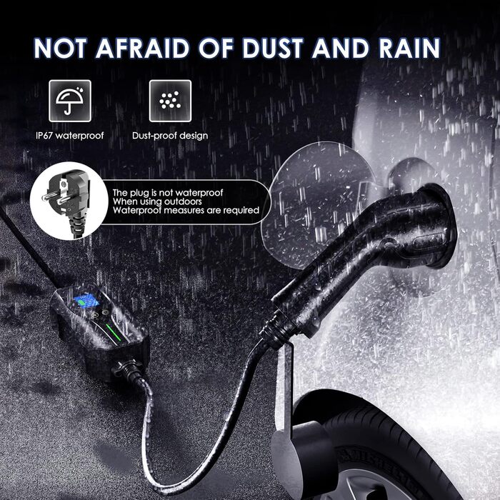 Зарядний кабель для електромобілів тип 2 7,5 м Zimking 6/8/10/13/16 А Регульовані зарядні пристрої для електромобілів з цифровим д