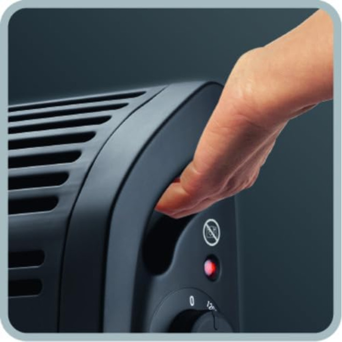 Конвекторний обігрівач Rowenta CO3035 Vectissimo Два рівні потужності Електричний обігрівач Для використання в приміщенні Для кімнат площею до 25 м, Чорний Конвектор