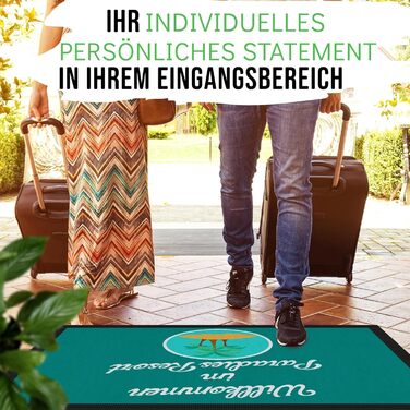 Персоналізований килимок для дверей Print Royal з логотипом та індивідуальним текстом - Килимок з логотипом - Килимок для бруду з логотипом Нековзний, 60x40 см з гумовим краєм