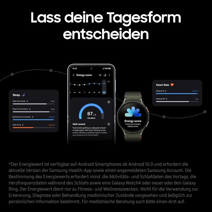 Розумний годинник Samsung Galaxy Watch7, фітнес-годинник, фітнес-трекер та трекер активності, 40 мм, Bluetooth, кремовий, вкл. 36-місячну гарантію виробника, кремовий чохол 40 мм, Bluetooth S/M - для обхвату 130-180 мм