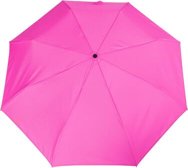 Жіноча складна парасолька з великим дахом - екстра світлий - неоново-рожевий