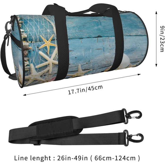 Дорожня сумка-циліндр з мушлевим візерунком, спортивна сумка для чоловіків та жінок, сумка-мішок, спортивна дорожня сумка