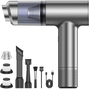 Стьобаний північний ручний пилосос, акумуляторний ручний пилосос 15000Pa USB-C Акумуляторний, міні-пилосос з безщітковим двигуном,