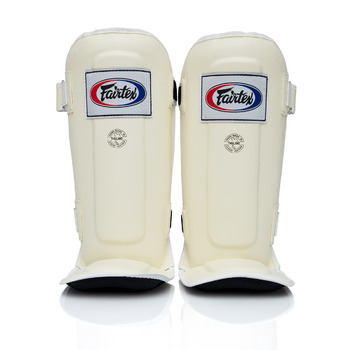 Щитки для гомілок Fairtex SP3 Muay Thai для чоловіків, жінок та дітей Тренування змішаних бойових мистецтв Висока якість, легкість та міцність Уникайте використання щитків під час тренувань Білий, розмір M