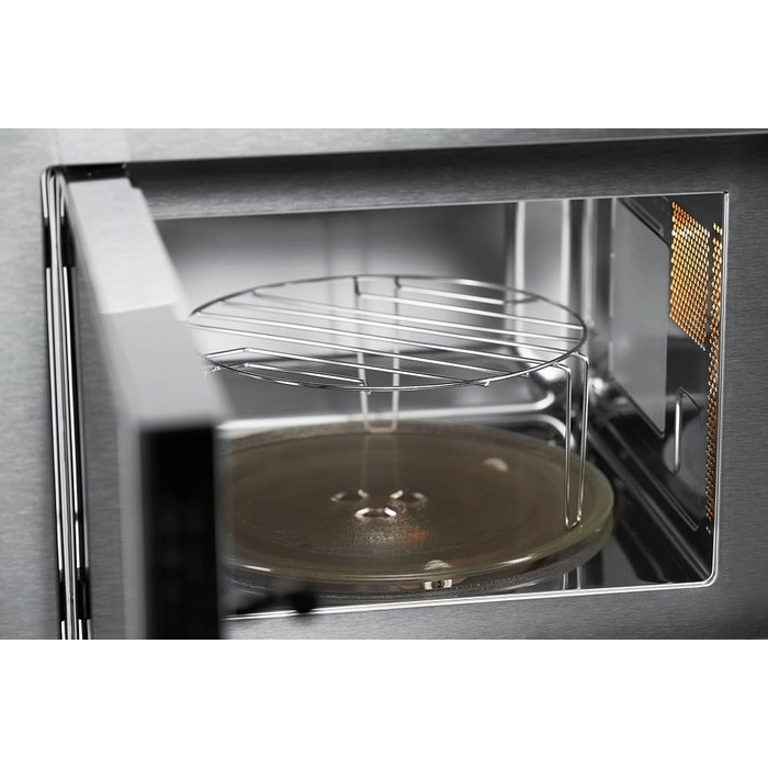 Вбудована мікрохвильова піч MW800 / Мікрохвильова піч 20 л з грилем / Мікрохвильова піч 800 Вт / Гриль 1000 Вт / 5 рівнів потужності / Цифровий таймер / 38 x 56 x 50 см Монтажні розміри (В x Ш x Г) Одинарний