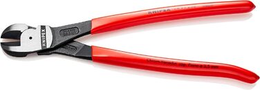 Діагональні кусачки Knipex Kraft чорні атраментовані, з пластиковим покриттям 250 мм (SB card/blister) 74 91 250 SB