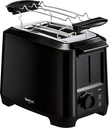 Дисковий тостер Tefal Uno TT1408, 7 рівнів підсмажування (800 Вт) чорний