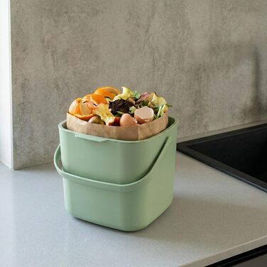 Паперових пакетів для сміття, 7 л, пакети для органічних відходів для контейнерів для органічних відходів, виготовлені з паперу, вологостійкі та стійкі до розриву, паперові пакети 7 л, 100 шт. (1 упаковка), 100