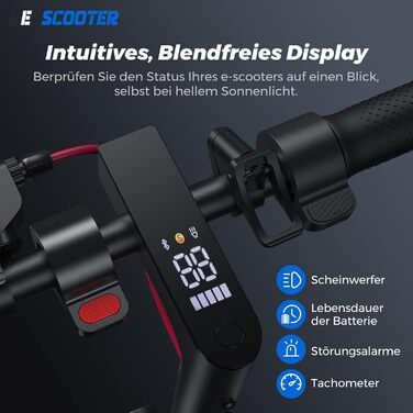 Електросамокат з дозволом на використання в дорожніх умовах, 10/8,5-дюймовий електросамокат, пікова потужність 500 Вт, максимальний запас ходу 40/30 км, подвійне гальмо та амортизація, підключення до додатку, складаний 3S, світлодіодне світло та світловід