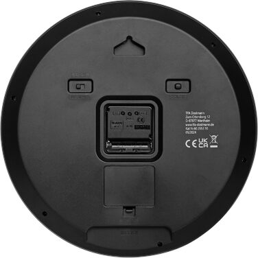 Аналоговий настінний годинник TFA Dostmann Lumoclock з LED-підсвіткою, 60.3553, 9 кольорів, 3D-цифри, радіосинхронізація, 30 см, сірий