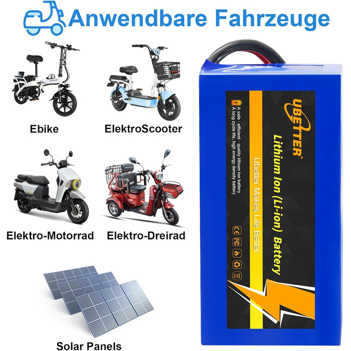 Літієва батарея для електровелосипеда 36V 48V, акумулятор для електричного велосипеда, акумулятор для електричного велосипеда 10AH 14AH 20AH із зарядним пристроєм 2A для двигуна електричного велосипеда та скутера потужністю 0-1000 Вт 36V 14AH