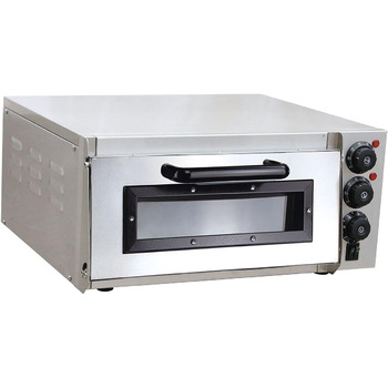 Електрична піч для піци з нержавіючої сталі з каменем для піци 1 камера 2000 Вт кам'яна піч з шамотним каменем