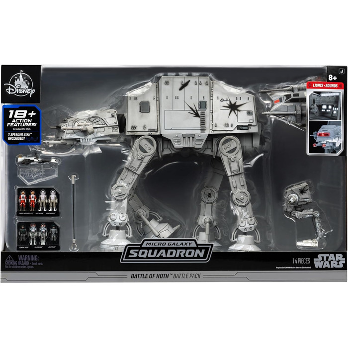 Набір Битва за Хот AT-AT (25 см), Snowspeeder (13 см), AT-ST (7,5 см) та 8 мікрофігурок (2,5 см), 0385