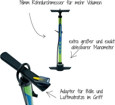 Насос для підлоги FISCHER Volume Plus, 73 см, до 5,5 бар, метал/пластик, сірий (або комбінований)