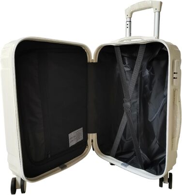 Набір валіз Mabell 4 шт., жорсткий корпус, на колесах, телескопічна ручка, кодовий замок, білий колір, колекція NTK