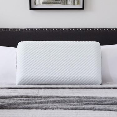 Подушка LUCID з гелевої піни з ефектом пам&39яті 40x70 см дихаюча охолоджувальний ефект чохол, який можна прати подушка сертифікована Oeko-Tex, біла 70 x 35 см