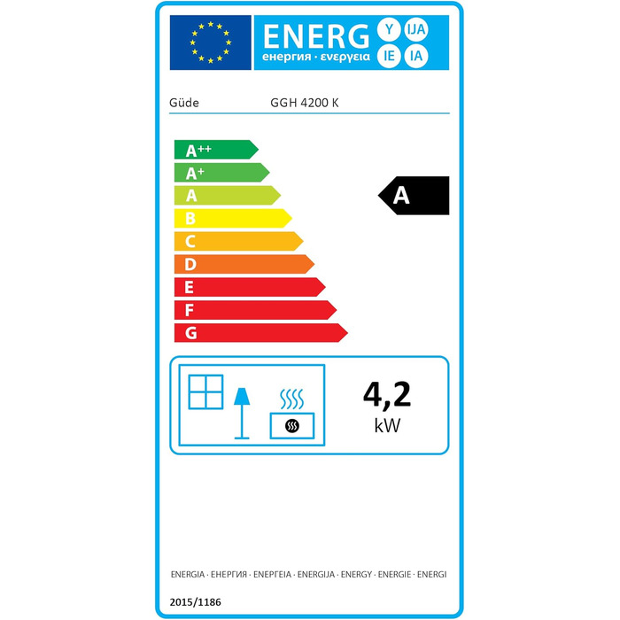 Газовий обігрівач Gde GGH 4200 K (4200 Вт, 3 рівні нагріву, п&39єзорозпалювання, портативний, робочий тиск 50 мбар, керамічні нагрівальні елементи, термозапобіжник, 4 фіксуючі ролики, вкл. газовий шланг та регулятор тиску)