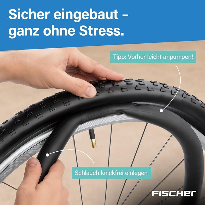Камери для велосипеда Fischer 28 дюймів для ETRTO 35/50-622 Автоніпель Якісні велосипедні камери для міських та туристичних велосипедів Міцні, еластичні та довговічні 28 камери 35/50-622 (набір з 2 шт.)