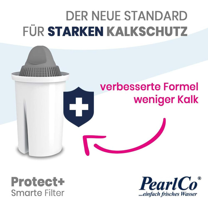 Фільтр для води Standard (білий) з 1 картриджем фільтра Protect Classic (для жорсткої води) - підходить для Brita Classic