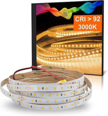 Світлодіодна стрічка Mextronic ATLA Теплий білий (3000K) 24W 5 метрів 24V IP20 CRI 92