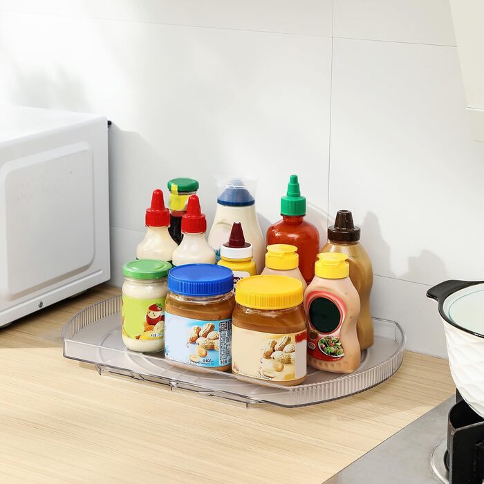Органайзер для холодильника ROWNYEON поворотний, прямокутний, 360, Lazy Susan, 41,9 см