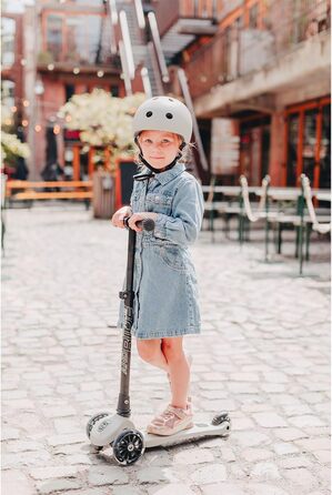 Самокат Scoot & Ride Highwaykick 3 LED самокат пластиковий/метал Еш, розміри приблизно 55 см х 15 см х 24 см, 96344 сірий