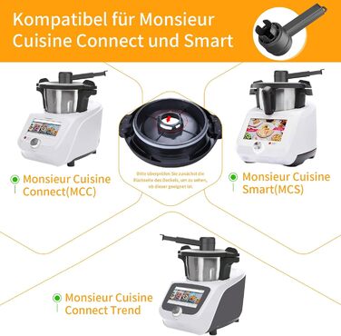 Для Monsieur Cuisine Connect та Smart, парова диверсія для захисту навісних шаф, паровий розрядник, аксесуари для відведення пари для MCC та MCS, посудомийна машина безпечна для Monsieur Cuisine Connect/Smart/Trend