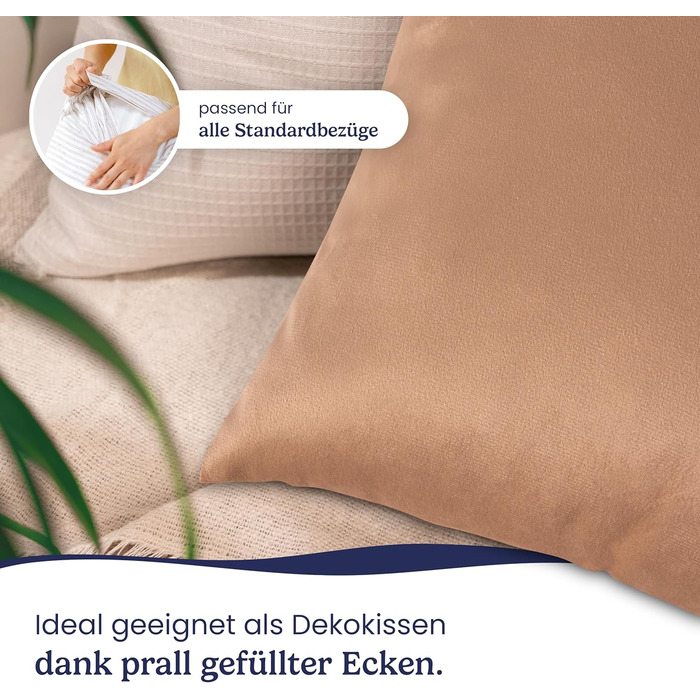 Подушка Gentle North (розміром 40x60 см) - Набір з 2 подушок для ліжка та як декоративні подушки - На блискавці для наповнення - Д