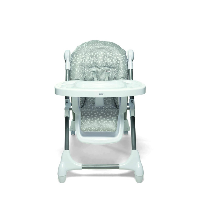 Стільчик для годування Mamas & Papas Snax, регульований, складний зі знімною обідньою дошкою, сірий в крапку