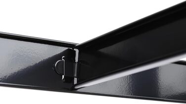 Стелаж SCHULTE Shelf World для важких умов експлуатації з 4 полицями з МДФ, 200x200x60 см (ВxШxГ), вантажопідйомність 200 кг на полицю, чорний