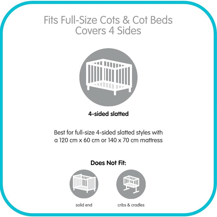 Дихаюча сітчаста підкладка Baby Airflow, біла, 4-стороннє дитяче ліжечко