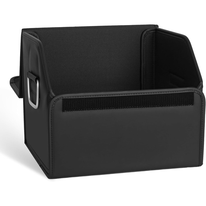 Органайзер для багажника JEYODA з алькантари, великої місткості, м'який органайзер для автомобіля та зберігання речей, складаний, з бортиком, для авто, позашляховика, джипа, седана, дому, кемпінгу (чорний, малий) Чорний, Малий