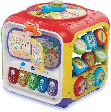 Інтерактивний ігровий куб з музикою, фігурами та рухомими елементами Для дітей віком 12-36 місяців