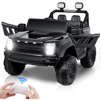 Електромобіль для дітей, 2-місний дитячий електромобіль з пультом дистанційного керування 2,4 ГГц та світлодіодним світлом і музик
