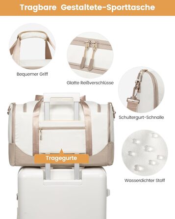 Жіноча спортивна сумка LOVEVOOK 30L Дорожня сумка з відділенням для взуття та вологим відділенням, невелика сумка для спортзалу, сумка для плавання, сумка для сауни, сумка для ручної поклажі для спорту, фітнесу, тренувань, подорожей, водонепроникна дорожн