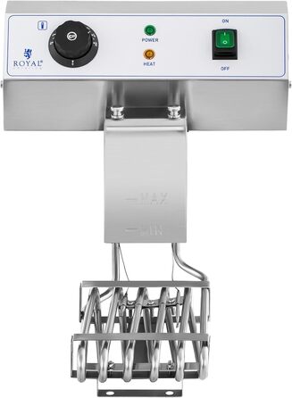 Електрична фритюрниця Royal Catering Fryer з нержавіючої сталі RCEF 10EH-1 (10 літрів, потужність 3 000 Вт, термостат, зливний кран, нержавіюча сталь)