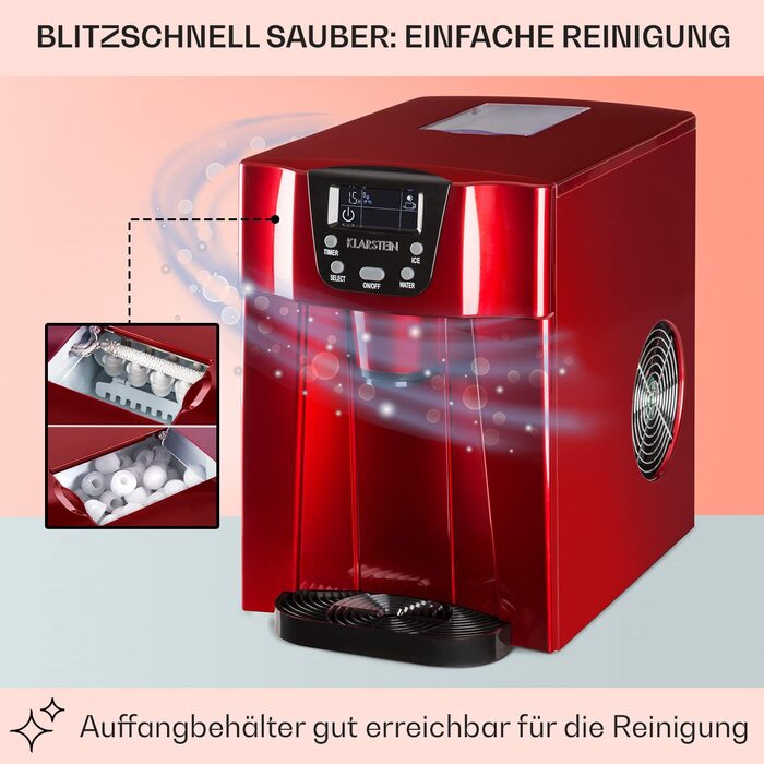 Л Ice Cube Machine & Dispenser для води на 12 кг великих кубиків і кубиків льоду, Fast Mini, Ice Cube Maker із сигналізацією, 2