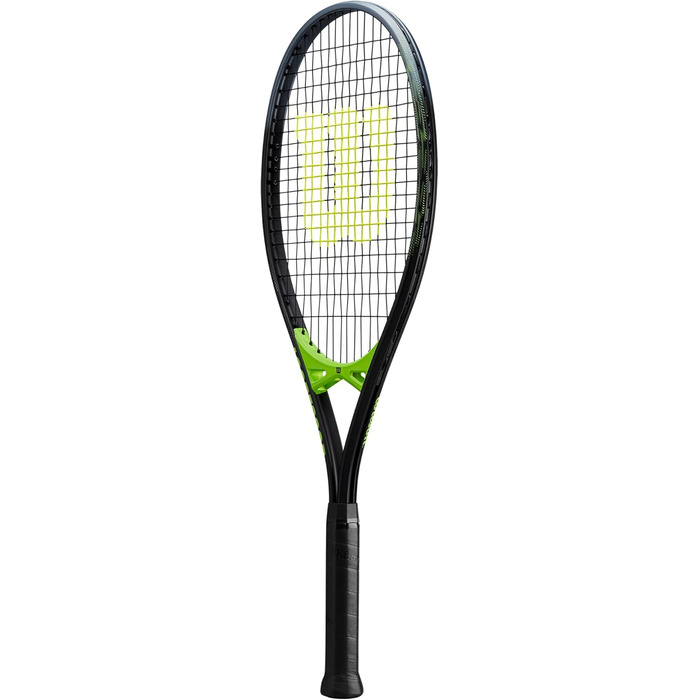 Тенісна ракетка Wilson Aggressor TNS RKT – чорно-зелена, 312 г, 4 3/8" (3), для потужної агресивної гри