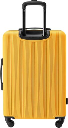Валіза Puccini Bali, жорсткий корпус, середній розмір, жовтий колір (6)