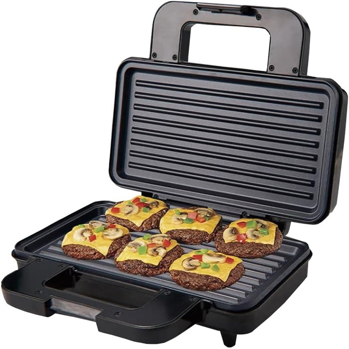 Контактний гриль SOKANY SK-227 1000 Вт, антипригарне покриття, прохолодна сенсорна ручка, автоматичний контроль температури, світлові індикатори, тостер для сендвічів, панінімейкер, електричний гриль