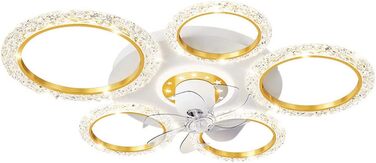 Вт світлодіодний стельовий світильник з регулюванням яскравості, стельовий вентилятор зі світлодіодним підсвічуванням, регульовано