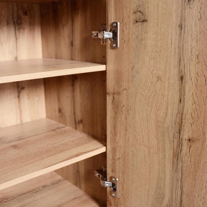 Комплект вішалки з 4 гачками для одягу, дзеркалом, тумбою для взуття, настінною вішалкою для одягу, верхньою полицею, лавкою для в