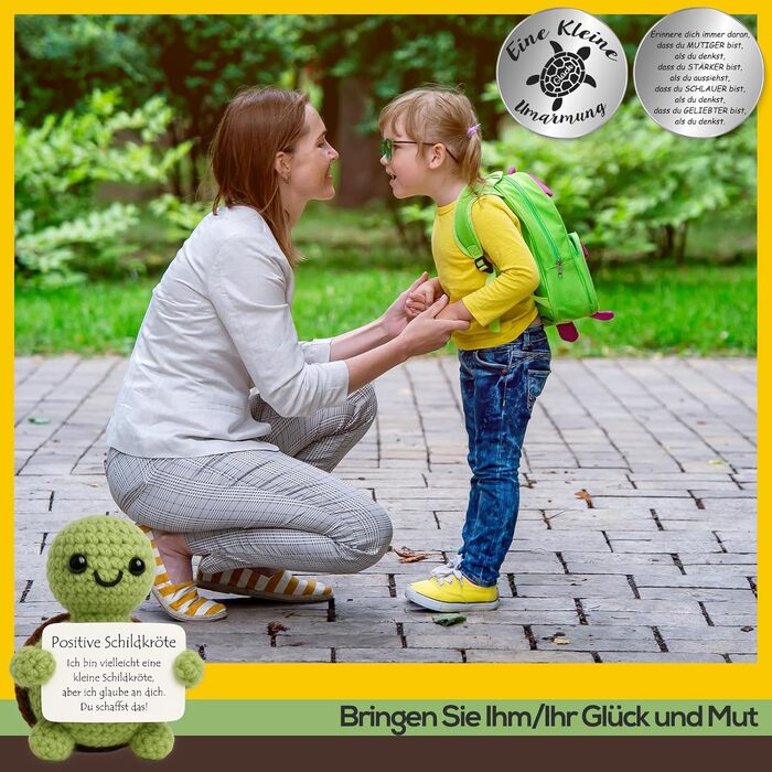 М'яка іграшка Pocket Hug Positive Turtle 7 см, в'язана вовна