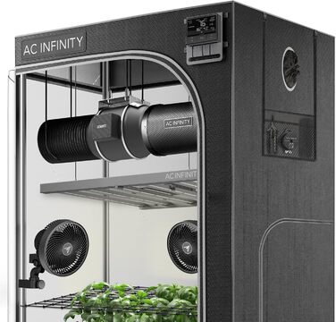 Набір 6 рослин, інтегрований набір наметів для вирощування WiFi, автоматична вентиляція, циркуляція, розклад, повний спектр Світлодіодний світильник Samsung LM301H EVO Bar, 2000D, 5x5