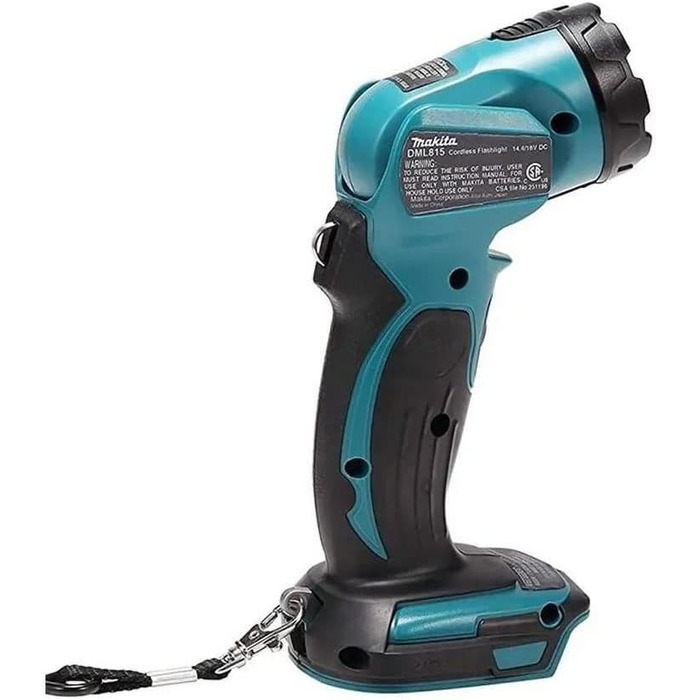 Світлодіодний акумуляторний ручний світильник Makita DML815 14,4 В-18 В (без батареї та зарядного пристрою), 160 люмен, головка світильника повертається на 170
